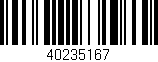 Código de barras (EAN, GTIN, SKU, ISBN): '40235167'