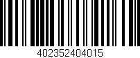 Código de barras (EAN, GTIN, SKU, ISBN): '402352404015'