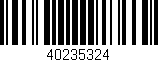 Código de barras (EAN, GTIN, SKU, ISBN): '40235324'