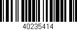 Código de barras (EAN, GTIN, SKU, ISBN): '40235414'