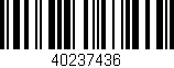 Código de barras (EAN, GTIN, SKU, ISBN): '40237436'