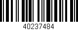 Código de barras (EAN, GTIN, SKU, ISBN): '40237484'