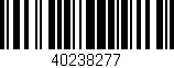 Código de barras (EAN, GTIN, SKU, ISBN): '40238277'