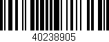 Código de barras (EAN, GTIN, SKU, ISBN): '40238905'