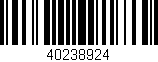 Código de barras (EAN, GTIN, SKU, ISBN): '40238924'
