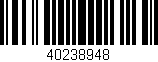 Código de barras (EAN, GTIN, SKU, ISBN): '40238948'