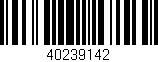 Código de barras (EAN, GTIN, SKU, ISBN): '40239142'