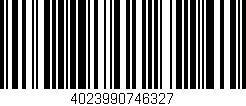 Código de barras (EAN, GTIN, SKU, ISBN): '4023990746327'