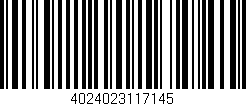 Código de barras (EAN, GTIN, SKU, ISBN): '4024023117145'