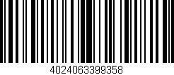 Código de barras (EAN, GTIN, SKU, ISBN): '4024063399358'