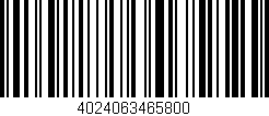 Código de barras (EAN, GTIN, SKU, ISBN): '4024063465800'