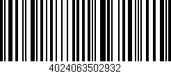 Código de barras (EAN, GTIN, SKU, ISBN): '4024063502932'