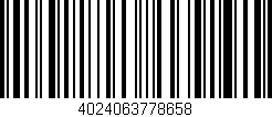 Código de barras (EAN, GTIN, SKU, ISBN): '4024063778658'