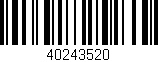Código de barras (EAN, GTIN, SKU, ISBN): '40243520'