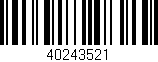 Código de barras (EAN, GTIN, SKU, ISBN): '40243521'