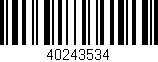 Código de barras (EAN, GTIN, SKU, ISBN): '40243534'