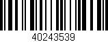 Código de barras (EAN, GTIN, SKU, ISBN): '40243539'
