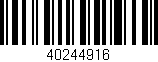 Código de barras (EAN, GTIN, SKU, ISBN): '40244916'