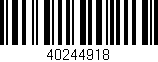 Código de barras (EAN, GTIN, SKU, ISBN): '40244918'