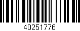 Código de barras (EAN, GTIN, SKU, ISBN): '40251776'