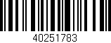 Código de barras (EAN, GTIN, SKU, ISBN): '40251783'
