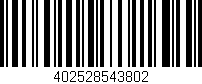 Código de barras (EAN, GTIN, SKU, ISBN): '402528543802'