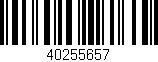 Código de barras (EAN, GTIN, SKU, ISBN): '40255657'