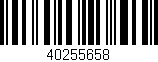 Código de barras (EAN, GTIN, SKU, ISBN): '40255658'