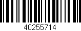 Código de barras (EAN, GTIN, SKU, ISBN): '40255714'