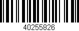 Código de barras (EAN, GTIN, SKU, ISBN): '40255826'