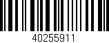 Código de barras (EAN, GTIN, SKU, ISBN): '40255911'