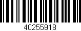 Código de barras (EAN, GTIN, SKU, ISBN): '40255918'