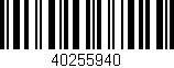Código de barras (EAN, GTIN, SKU, ISBN): '40255940'