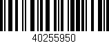 Código de barras (EAN, GTIN, SKU, ISBN): '40255950'