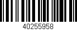 Código de barras (EAN, GTIN, SKU, ISBN): '40255958'