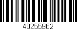 Código de barras (EAN, GTIN, SKU, ISBN): '40255962'