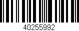 Código de barras (EAN, GTIN, SKU, ISBN): '40255992'