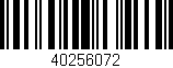 Código de barras (EAN, GTIN, SKU, ISBN): '40256072'
