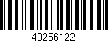 Código de barras (EAN, GTIN, SKU, ISBN): '40256122'