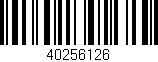 Código de barras (EAN, GTIN, SKU, ISBN): '40256126'