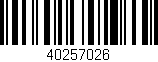 Código de barras (EAN, GTIN, SKU, ISBN): '40257026'