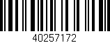 Código de barras (EAN, GTIN, SKU, ISBN): '40257172'