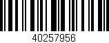 Código de barras (EAN, GTIN, SKU, ISBN): '40257956'