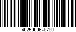 Código de barras (EAN, GTIN, SKU, ISBN): '4025900648790'