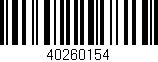 Código de barras (EAN, GTIN, SKU, ISBN): '40260154'