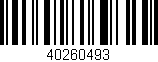 Código de barras (EAN, GTIN, SKU, ISBN): '40260493'