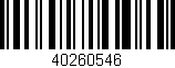 Código de barras (EAN, GTIN, SKU, ISBN): '40260546'