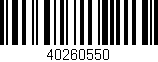 Código de barras (EAN, GTIN, SKU, ISBN): '40260550'