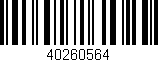 Código de barras (EAN, GTIN, SKU, ISBN): '40260564'