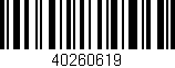 Código de barras (EAN, GTIN, SKU, ISBN): '40260619'